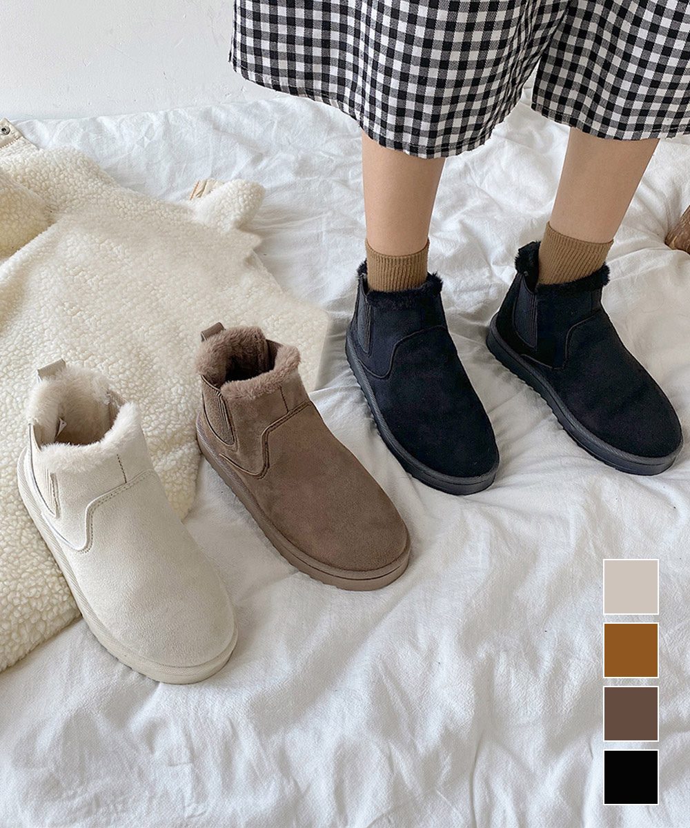 ムートンブーツ ブーツ モカシン 冬靴