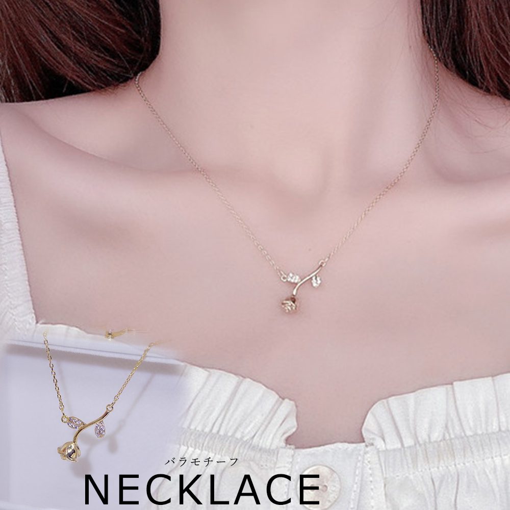 ネックレス バラモチーフ アクセサリー