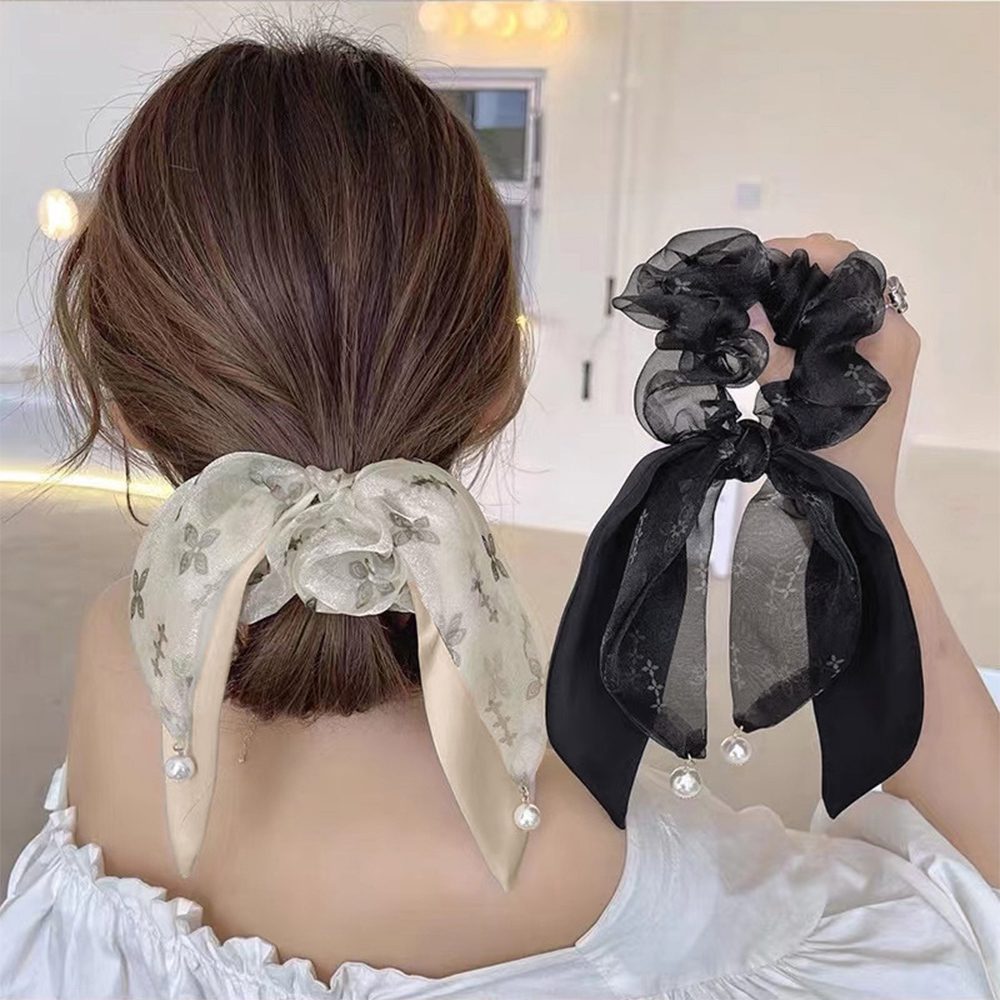 リボンヘアゴム シュシュ レディース