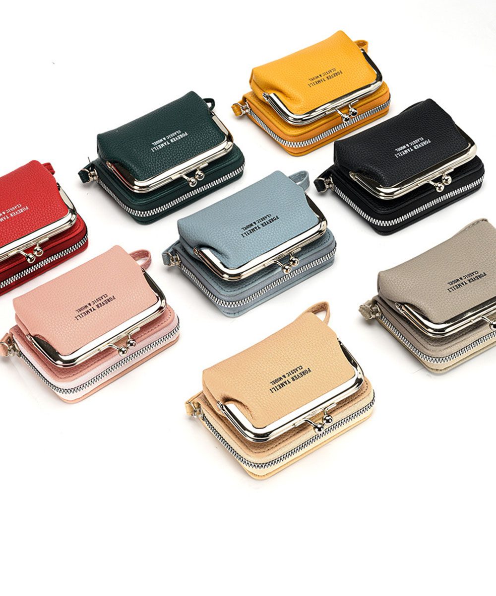 がま口財布 コインケース付きカードケース