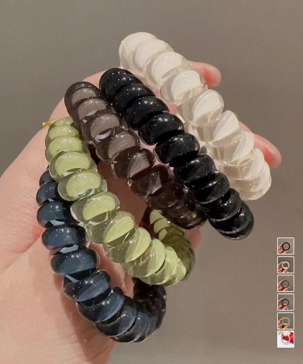 透明感クリアカラーヘアゴム6色セット大人