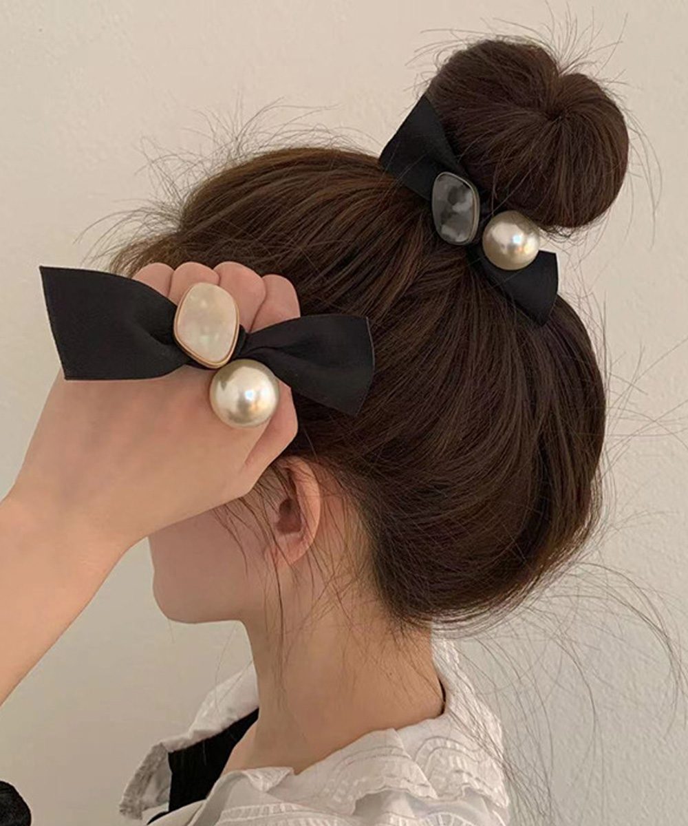 パールヘアゴム レディース ポニーテール