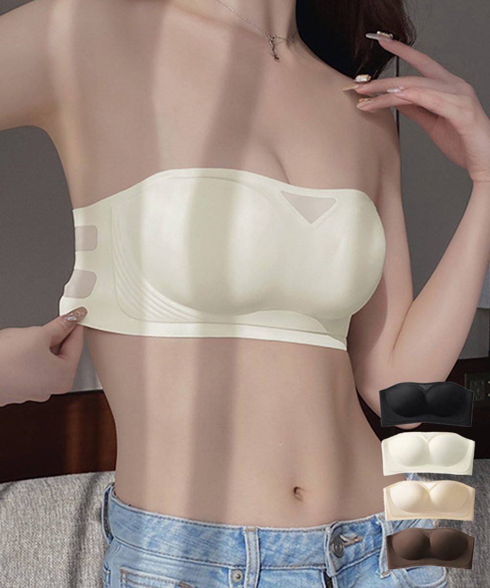 ストラップレスノンワイヤー美胸ブラジャー