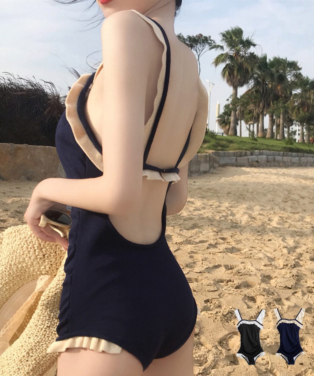 ワンピース水着 レディースモノキニ韓国風