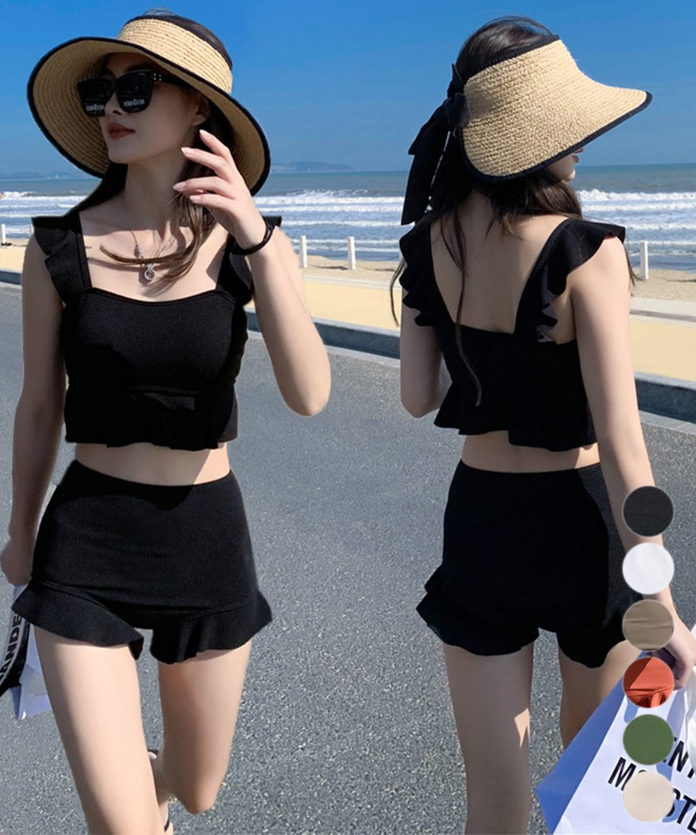 フリルビキニ 盛れる水着2点セット韓国風