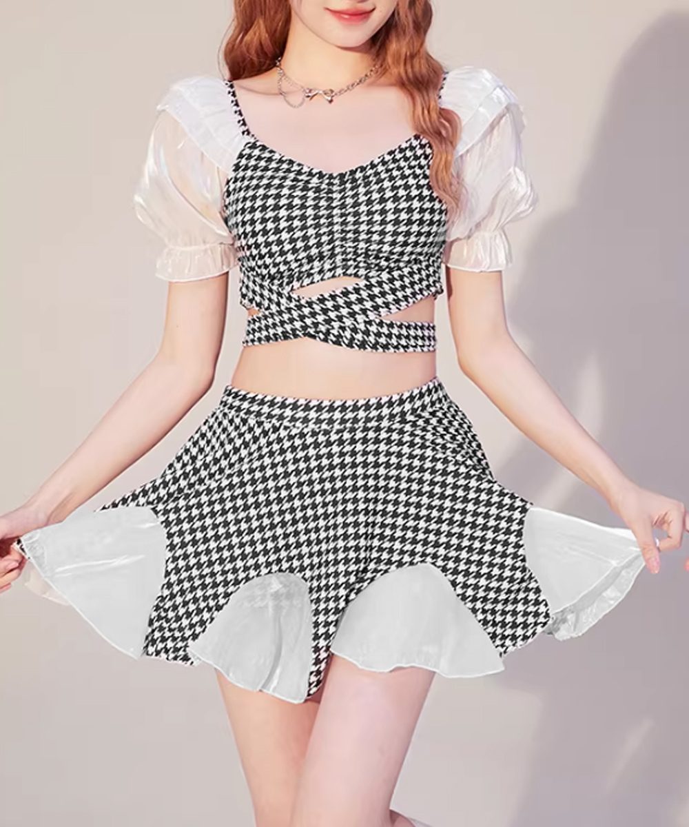 千鳥格子 セパレート水着 レディース夏海