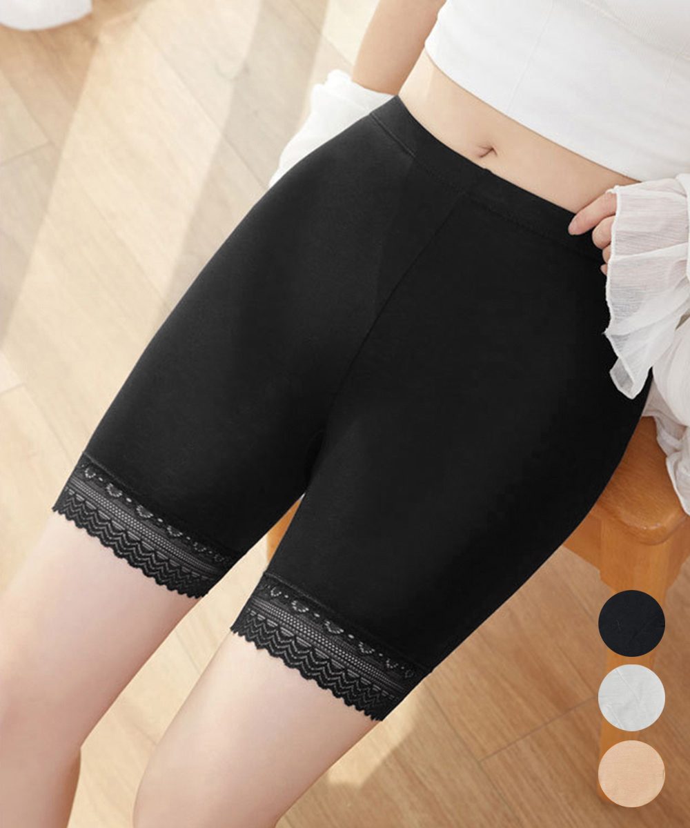 ペチコート3枚セット 裾レースペチパンツ
