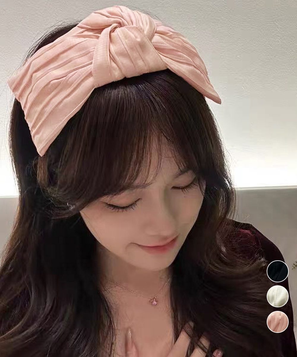 ツイストワイドカチューシャ幅広ヘアバンド