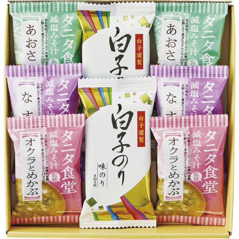 タニタ食堂監修減塩みそ汁・白子のり詰合せ ST-20