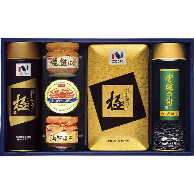 ニコニコのり 海苔・茶漬け・カニ缶・瓶詰め詰合せ MB-50R