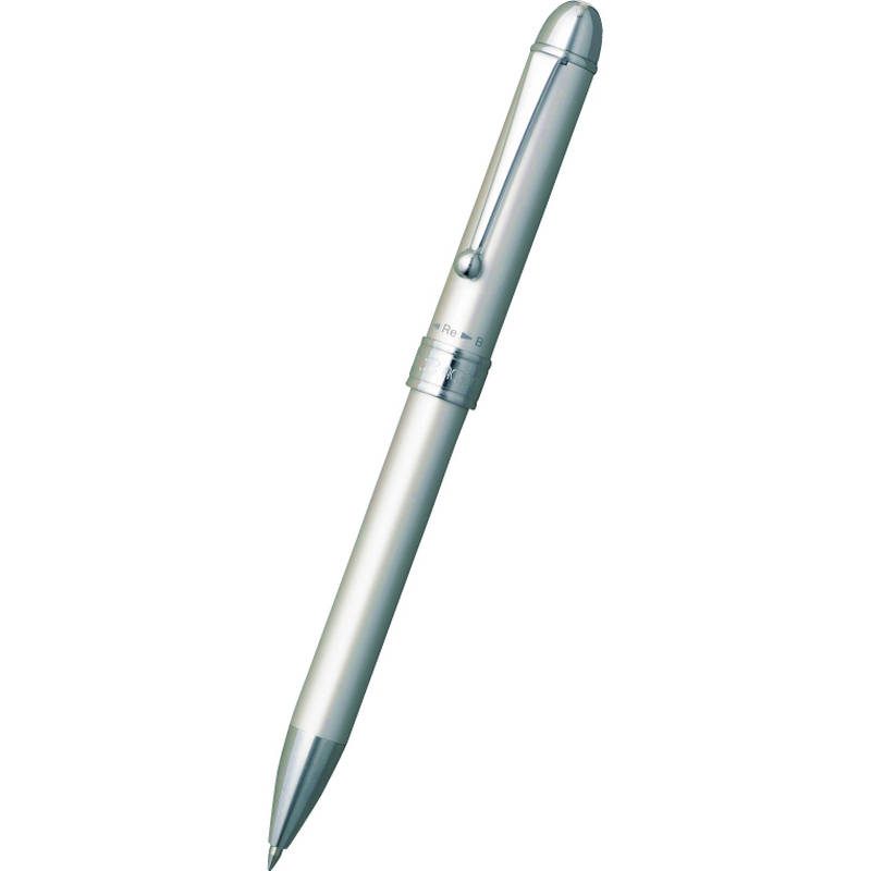 プラチナ ダブルアクションR3メタル 多機能ペン MWB-1000C アイスホワイト