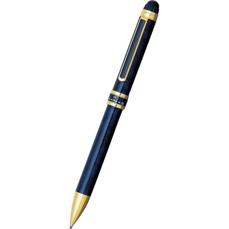 プラチナ ダブルアクションR3マーブル 多機能ペン MWB-3000RN ブルーマーブル