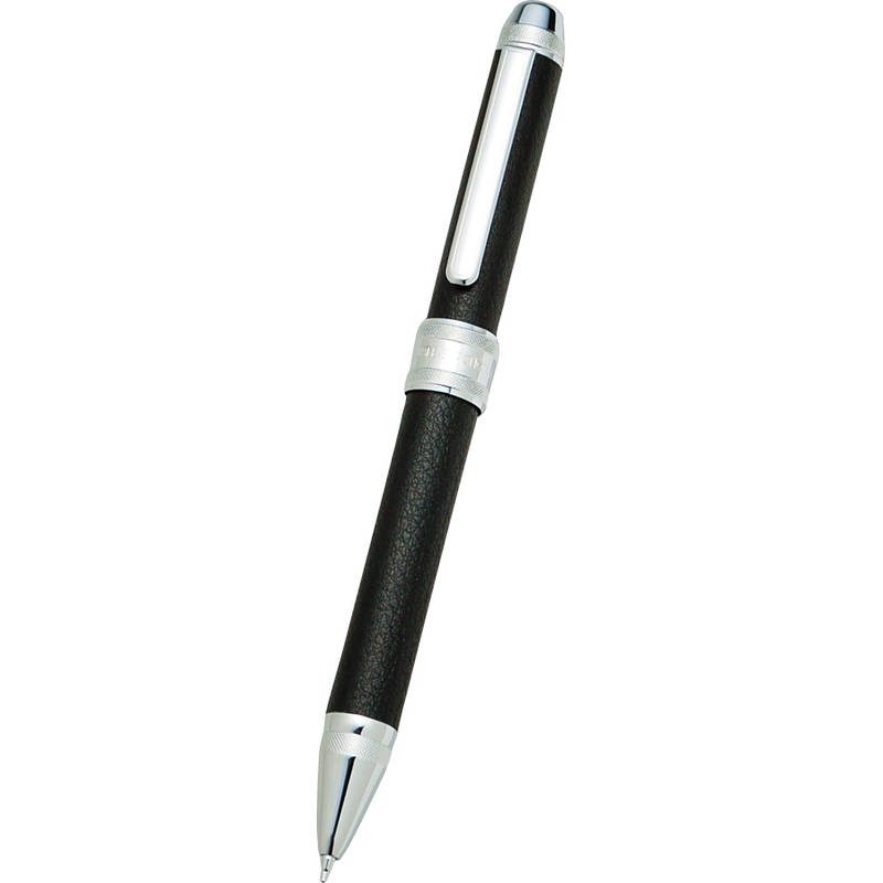 （品薄・入荷次第）プラチナ ダブルアクションR3レザー 多機能ペン MWBL-3000 ブラック