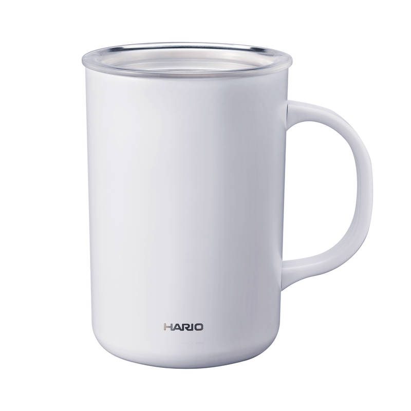 ハリオ セラミックコーティング 真空二重保温マグ 470mL CMG-470-W ホワイト