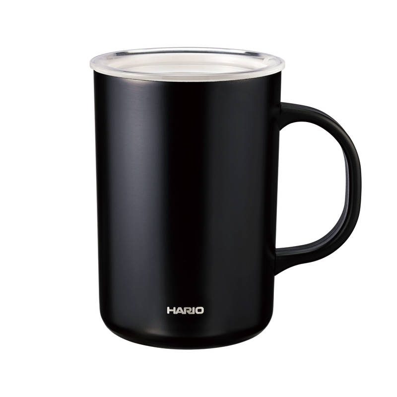 ハリオ セラミックコーティング 真空二重保温マグ 470mL CMG-470-B ブラック