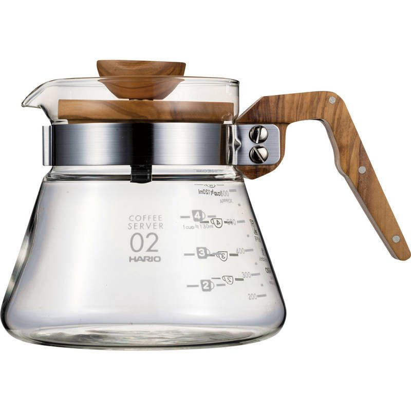 ハリオ コーヒーサーバー400mL オリーブウッド VCWN-40-OV