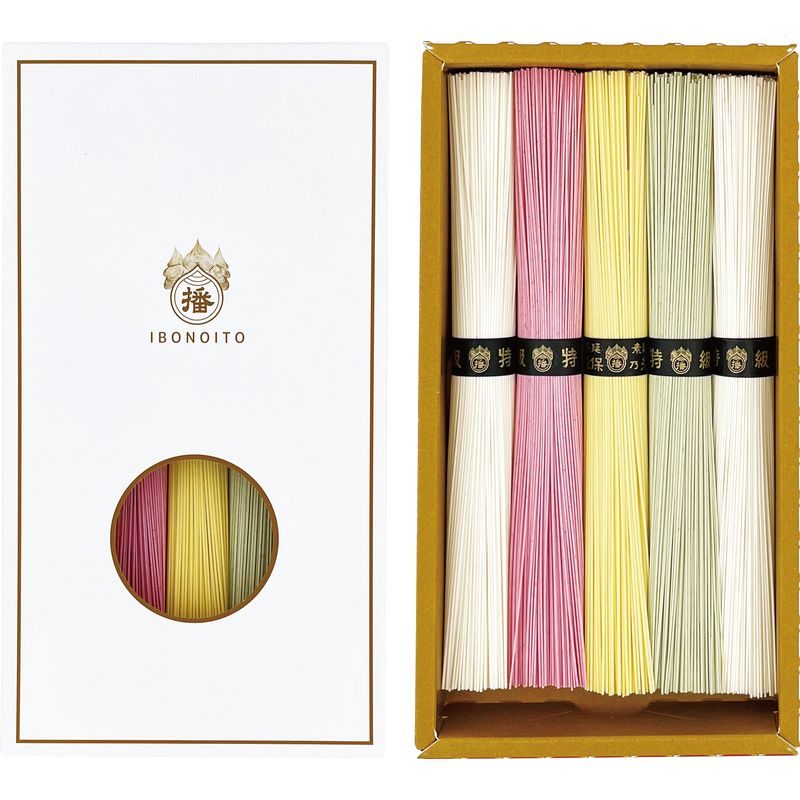 手延素麺 揖保乃糸 特級品 色麺 彩り 華 -HANA- 50g×5束 CST-10