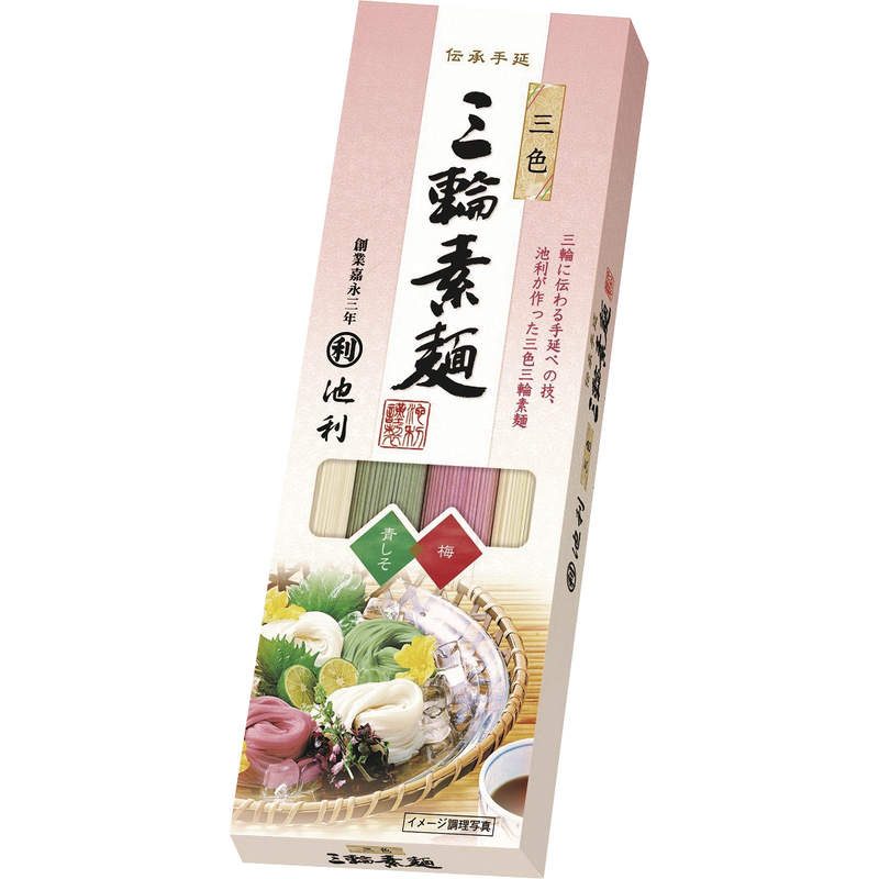池利 三色三輪素麺 小箱（レシピ付） Q-S