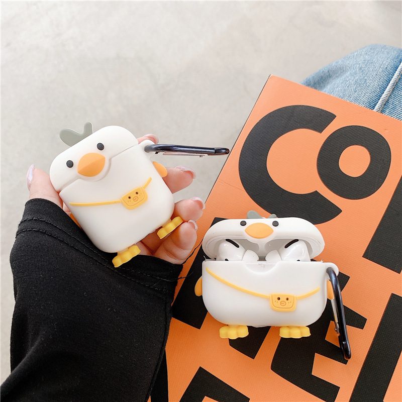 AirPods Pro/3ケース airpods1/2保護カバー airpods Pro イヤホンカバー AirPodsケース ダック形