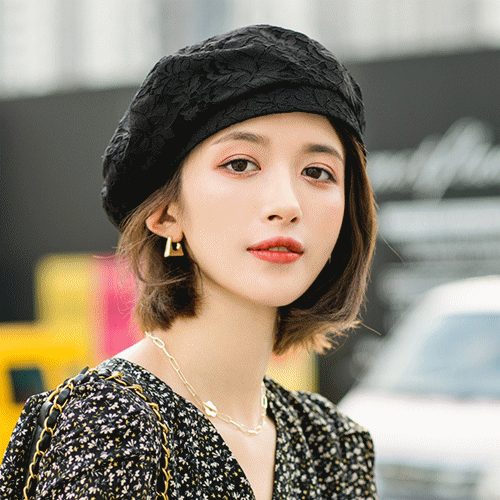 レース ベレー帽 ベレー ハット 帽子 レディース 小顔効果 折りたたみ可能 女性 おしゃれ 柔らかい