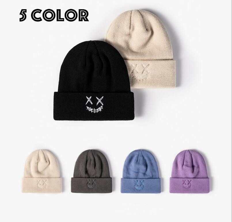 5色展開★秋冬新品 ニット帽 ニットハット ハット 帽子 ワッチ 男女兼用 カジュアル スポーティー 刺繍