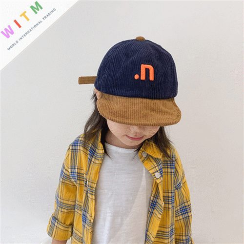 秋冬新品 コーデュロイ キャップ キッズ用 野球帽 子供用 2～6歳対応 UV対策 日よけ