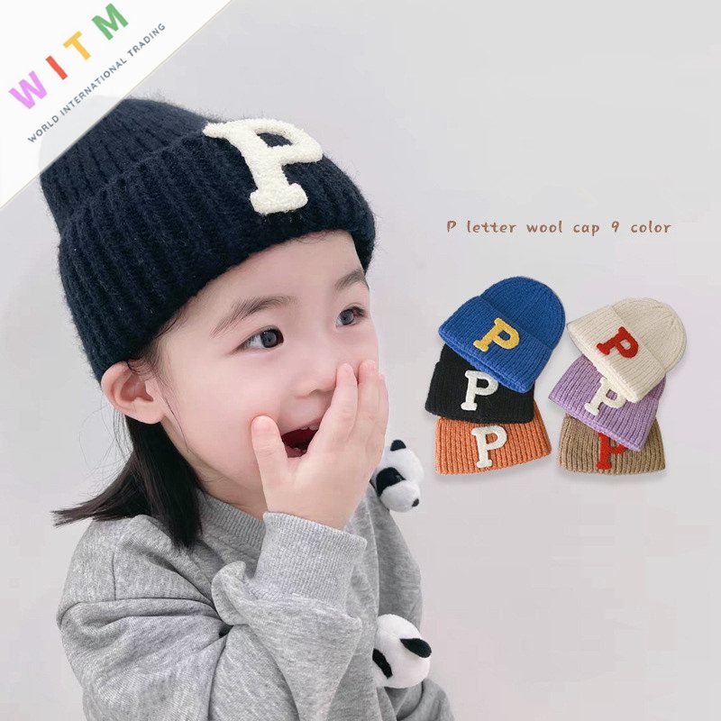 秋冬新品 子供用帽子 ニットハット 男の子 女の子 キッズ用 2～8歳対応 ロゴ入り