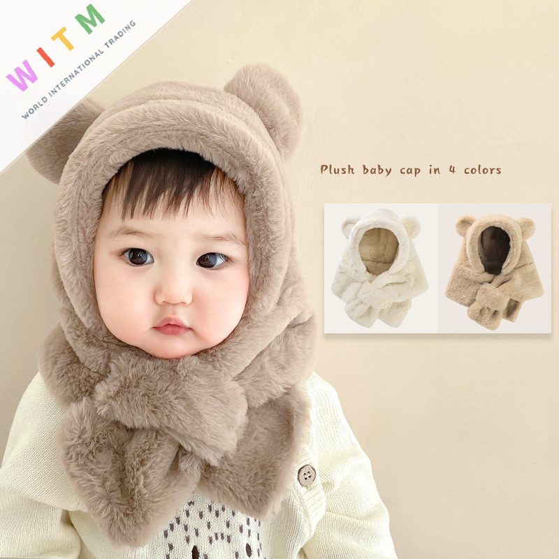 秋冬新品 キッズ用帽子 ファー ボアハット＆マフラー 子供用 1～6歳対応 ふわふわ