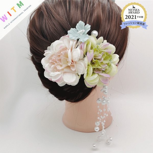 新作 髪飾り ヘアアクセサリー ピンタイプ 5点セット 浴衣 結婚式 成人式 七五三 卒業式 和装 花