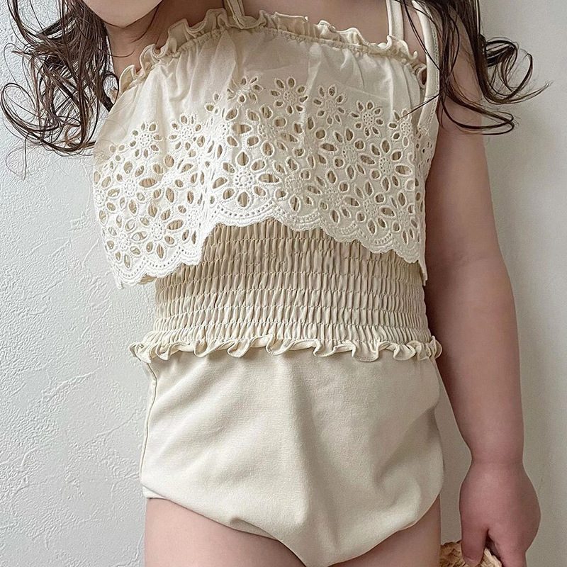 花柄 水着 ラッシュガード 女の子 キッズ 長袖 セパレート 2点セット 紫外線対策加工 速乾