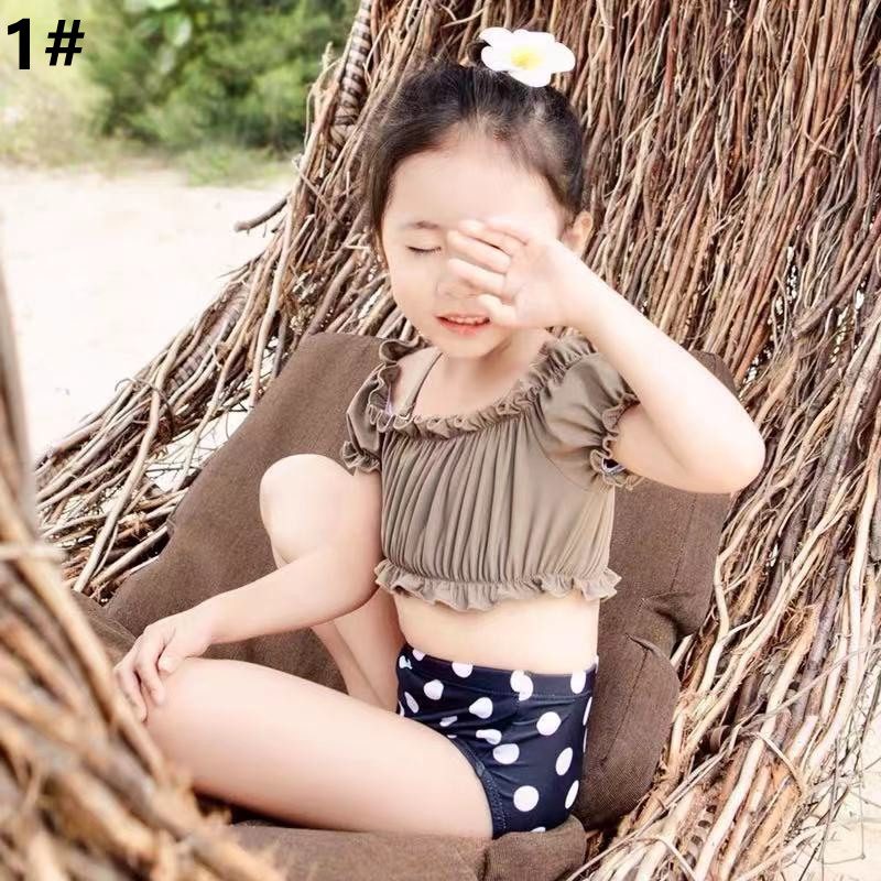 子供 女の子 水着 ベイビー水着 ベビー セパレート水着 体型カバー 超かわいい アニメーション