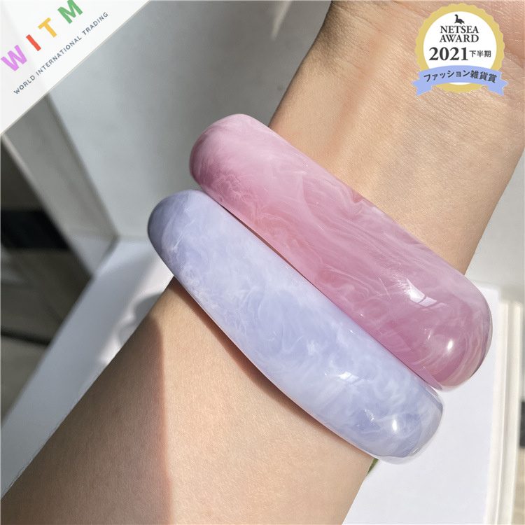 アクリル ブレスレット バングル 腕飾り アクセサリー レディース シンプル ファッション