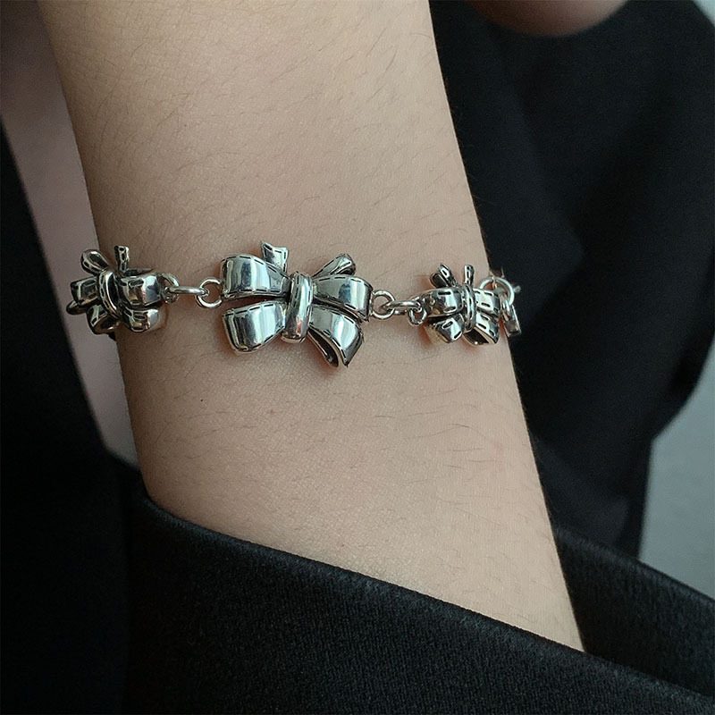 レトロ くま 蝶結び ブレスレット 腕飾り アクセサリー 韓国 レトロ 上品 シンプル 軽量