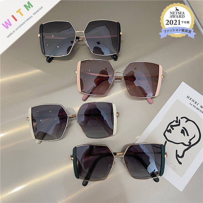 新作★sunglasses★サングラス 紫外線カット 方形 ノーマルライトレンズ ファッション レディース