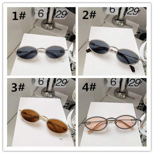 新作★sunglasses★サングラス ラインストーン付き 紫外線カット 個性 UV400 ノーマルライトレンズ