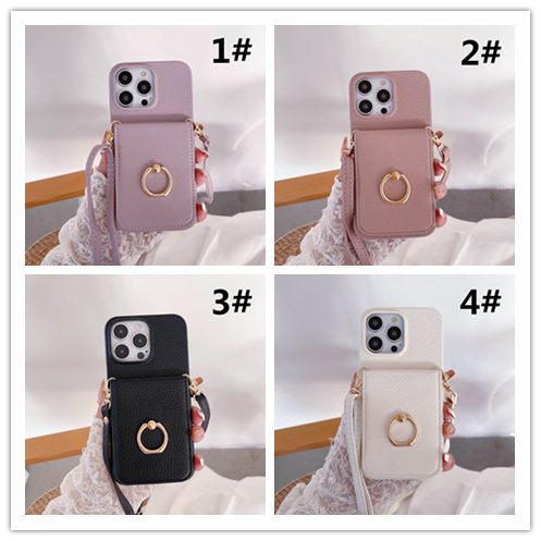ミラー付き 斜め掛け カード入れ スマホケース 落下防止 PU iPhoneケース 携帯ケース 携帯便利