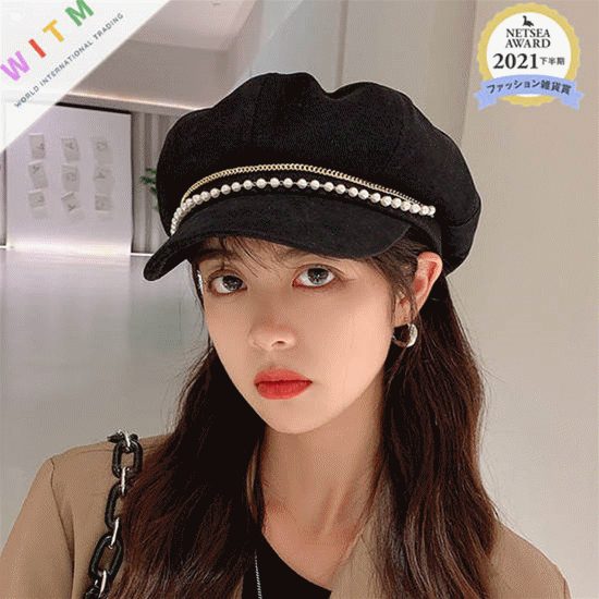 韓国風 ハット マリンキャーップ キャスケット 小顔効果 レディース