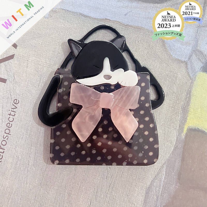 ネコ ブローチ アクセサリー 記念日 プレゼント 上品 かわいい レトロ 入園式