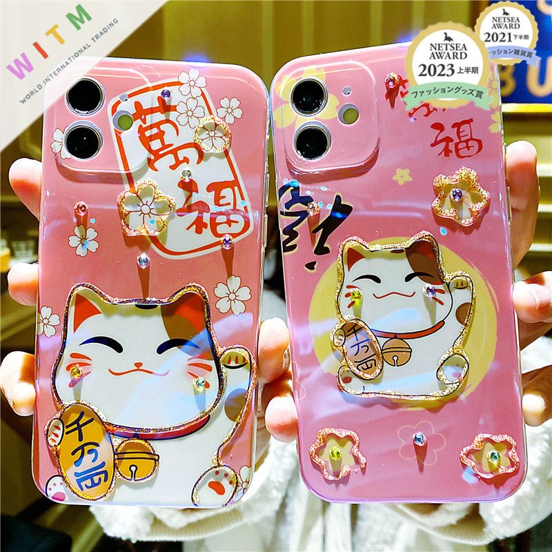 まねきねこ 招き猫 iPhoneケース アイフォンカバー スマホケース iPhone15ケース 携帯ケース 開運招福