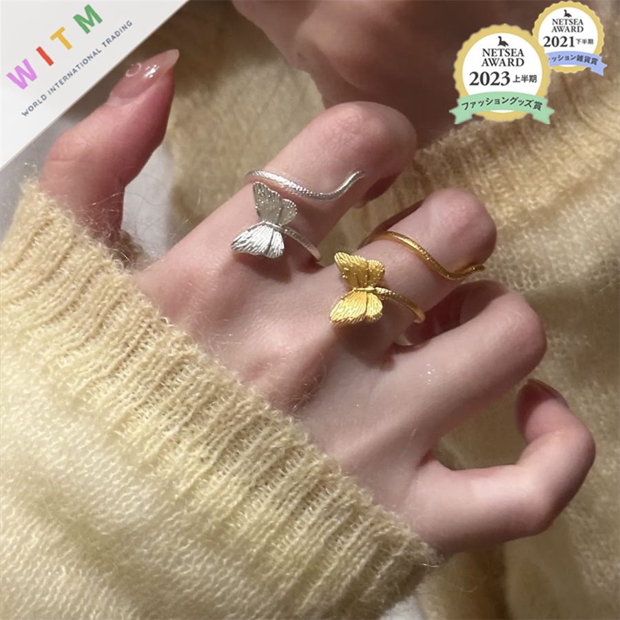 蝶 指輪 リング 開口指輪 アクセサリー ファッション 素敵なデザイン エレガント