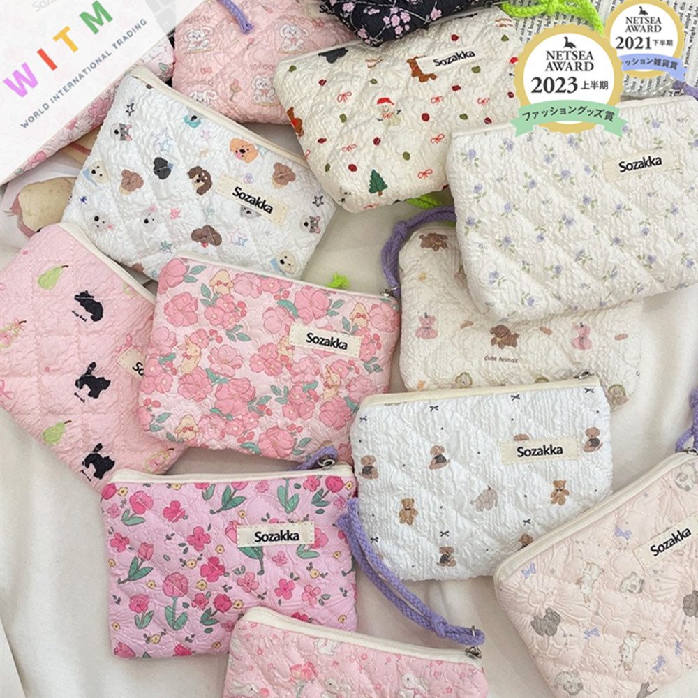 動物柄 化粧ポーチ 収納袋 化粧バッグ ハンドバッグ 小物れ レディース 可愛い