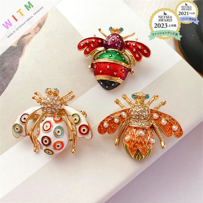 蜜蜂 ブローチ アクセサリー 記念日 プレゼント 上品 かわいい レトロ 入園式