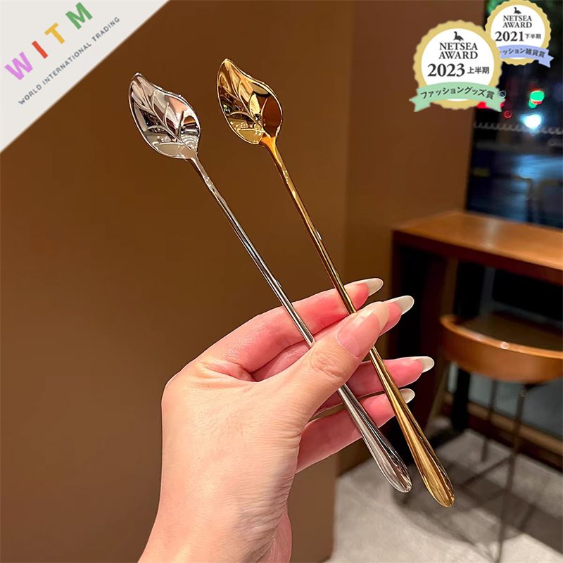 葉形 コーヒースプーン 食器 ステンレス 創意的 キッチン用品 可愛い