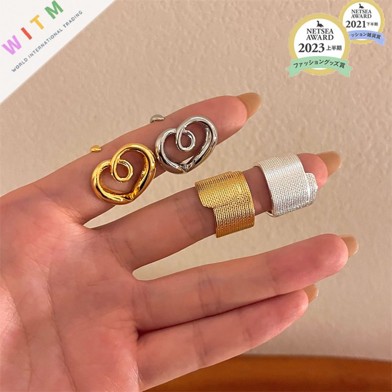 ハート 指輪 開き指輪 リング 開きリング デザイン アクセサリー レディース 上品 オシャレ