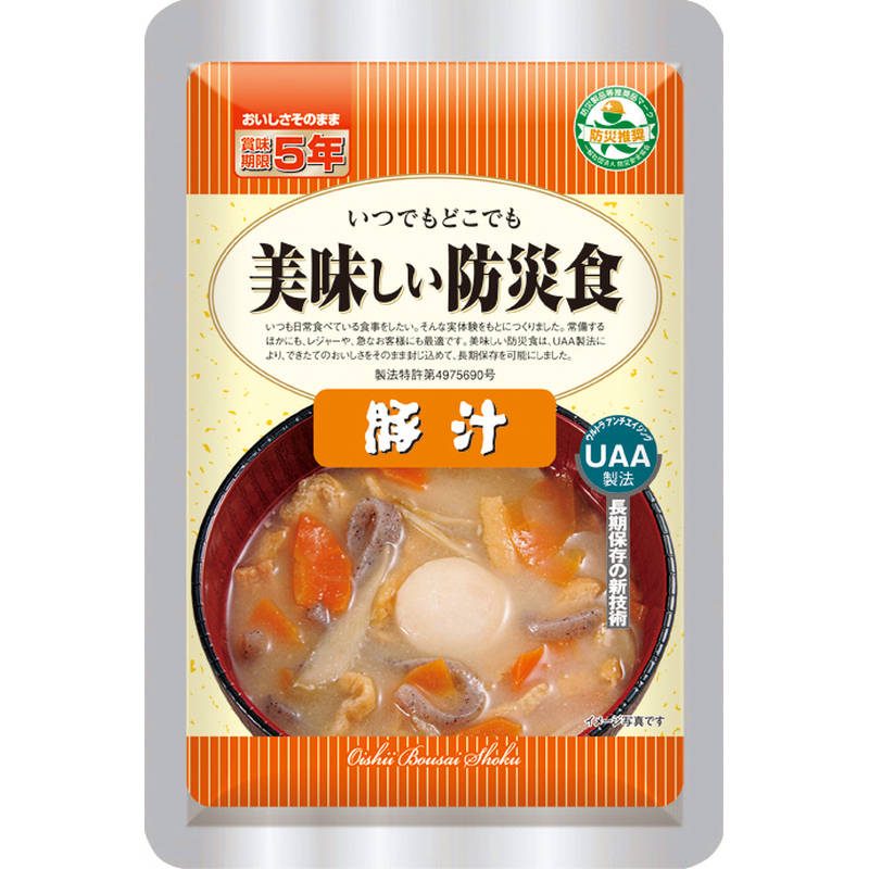 UAA食品美味しい防災食 豚汁 180g×50食【直送品】［］