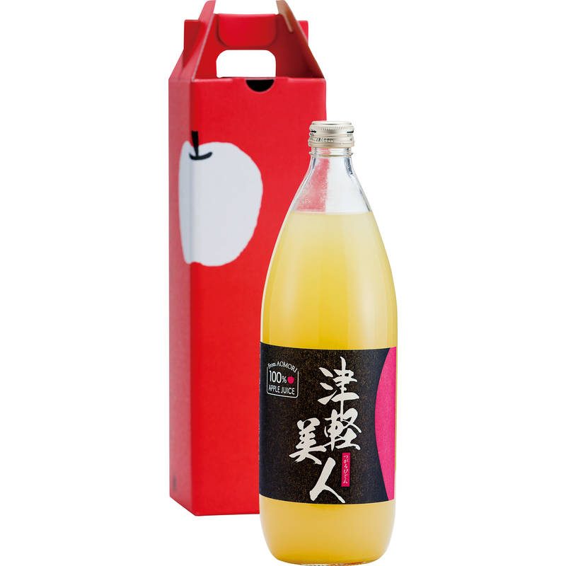 青森県産100％りんごジュース『津軽美人』1000mL 1本【直送品】