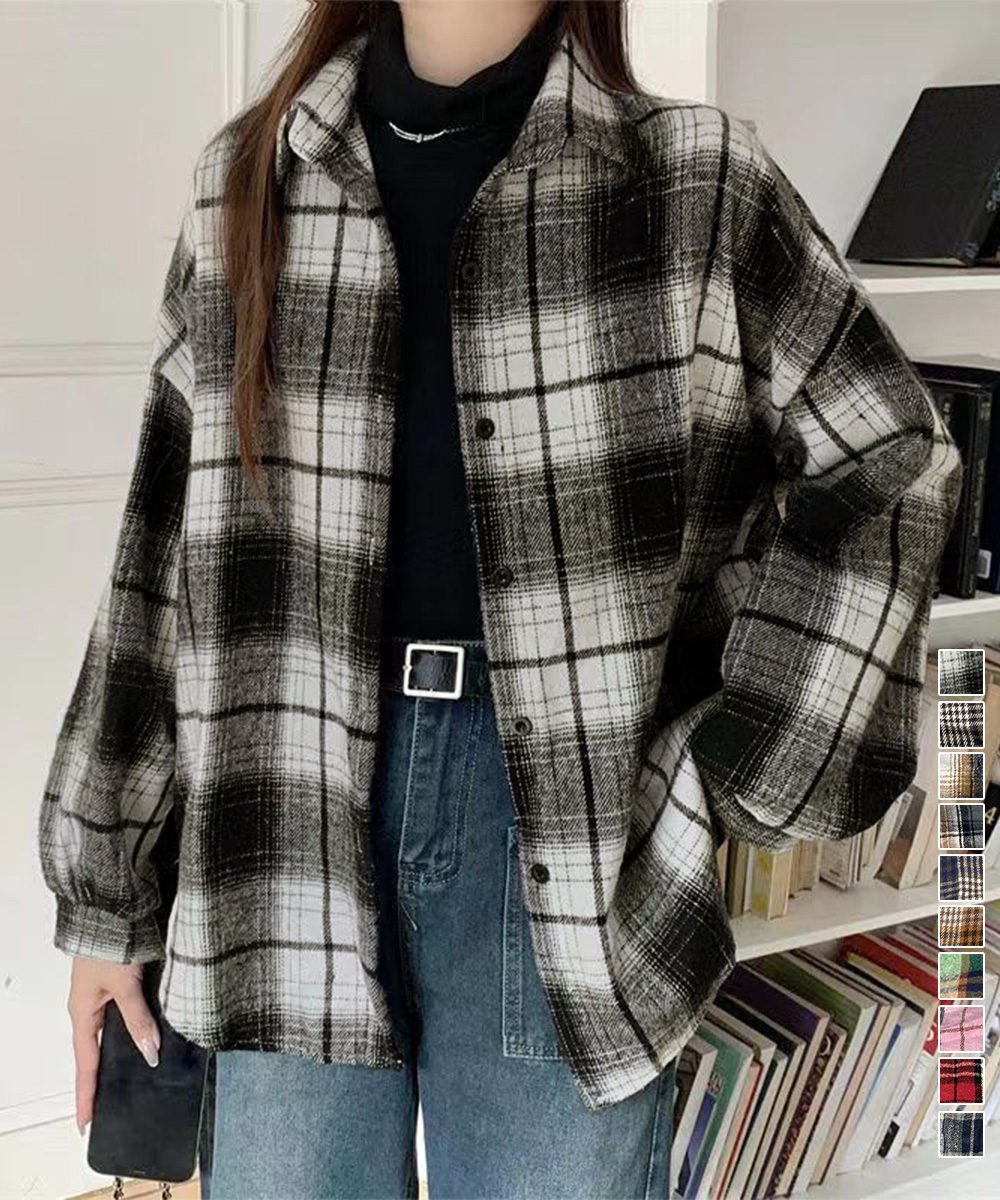 ビエラ起毛チェックシャツ 厚手ネルシャツ