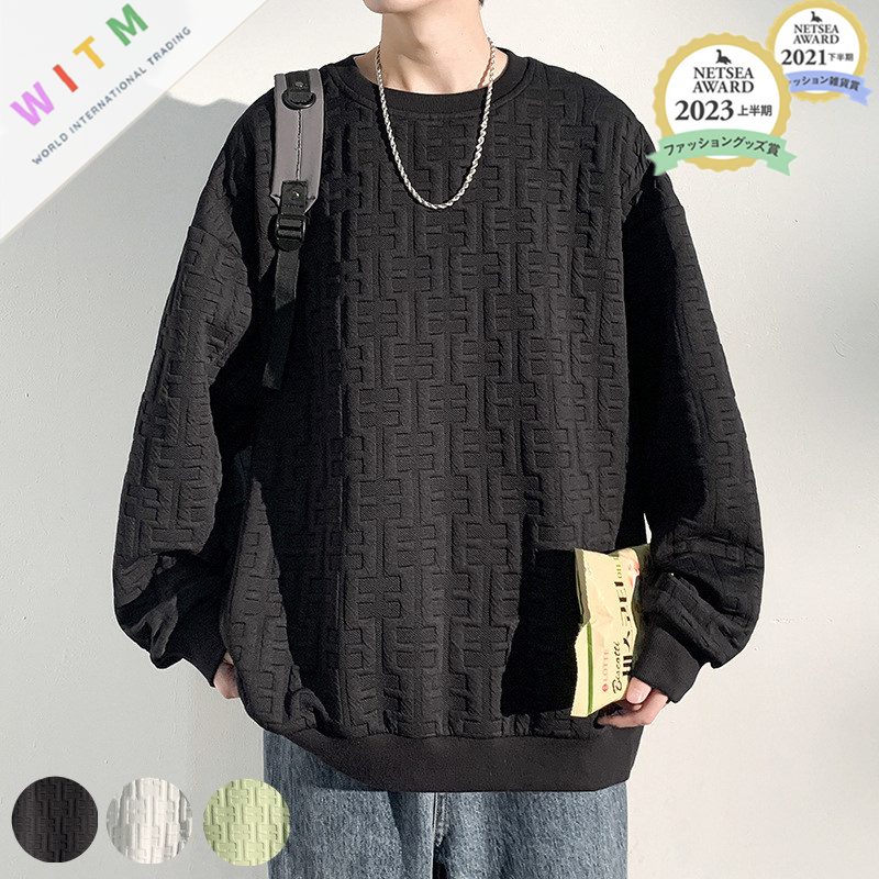 春新作 プルオーバー Tシャツ 長袖トップス メンズ ファッション オーバーサイズ