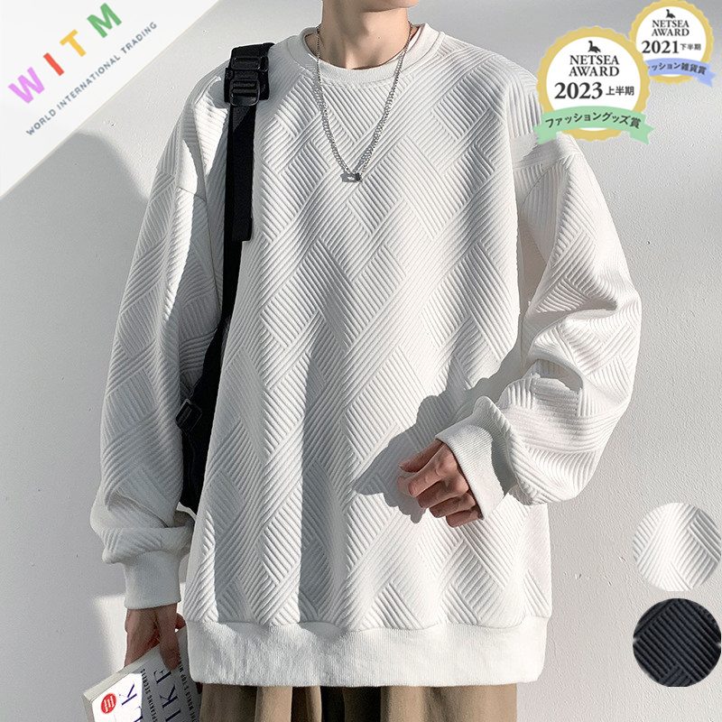 春新作 Tシャツ プルオーバー 長袖トップス メンズ ファッション オーバーサイズ