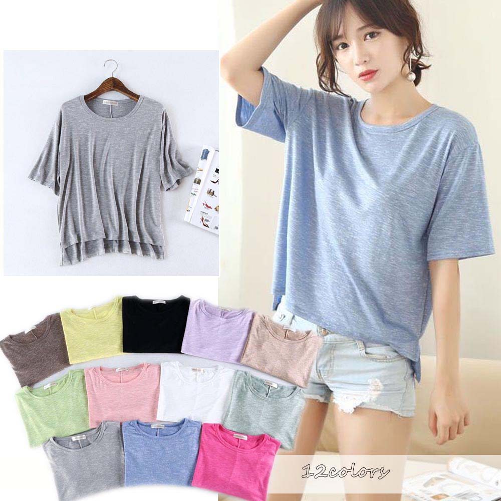 ｔシャツ レディース 半袖 カットソー ラウンドネック 無地 トップス